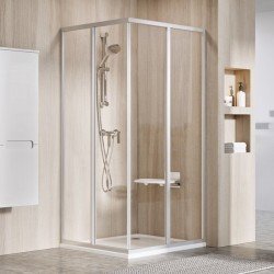 Supernova cabine douche 90x90cm couleur Blanc + transparent